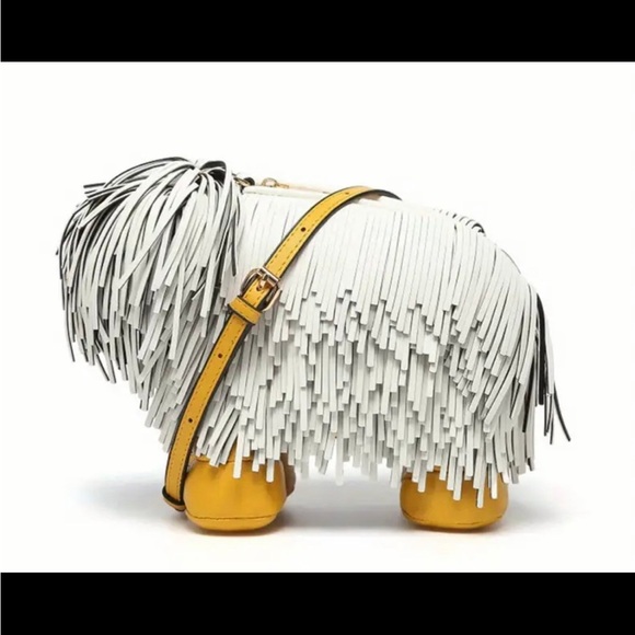 Whimsical Dog-Shaped Handbag with Yellow Strap NWOT - Picture 9 of 9